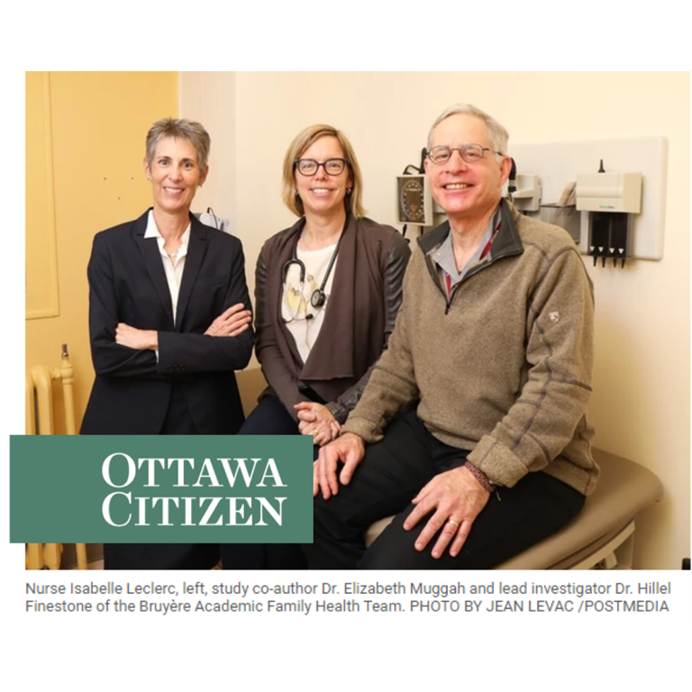 Ottawa Citizen photo with Isabelle Leclerc, Elizabeth Mugagh, Hillel Finestone